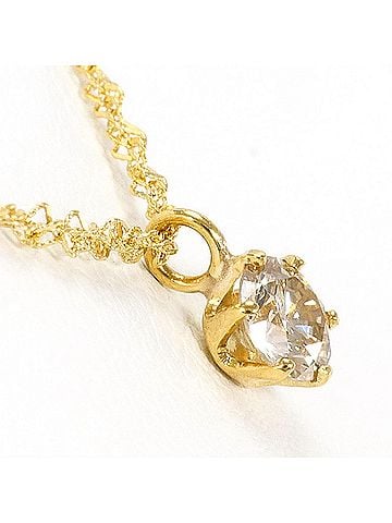 Unbranded 18K (18-karat) Yellow Gold Necklace with Black Diamond (0.20 ct), Total Weight 0.8g, 39cm, Jewelry (view 2)