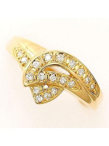 Unbranded 18K (18-karat) Yellow Gold Ring with 0.19ct Diamond, Total Weight 4.1g, Jewelry (view 1)
