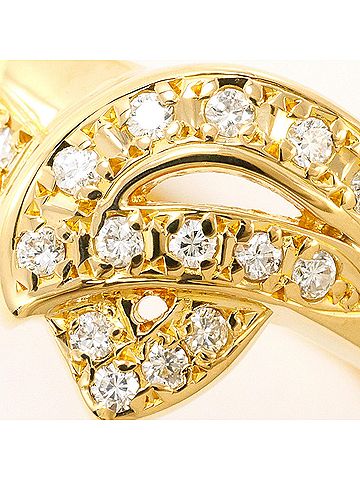 Unbranded 18K (18-karat) Yellow Gold Ring with 0.19ct Diamond, Total Weight 4.1g, Jewelry (view 2)
