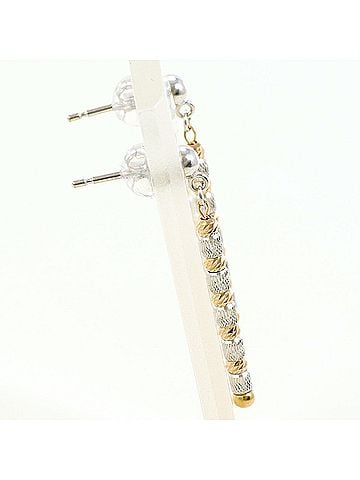 Unbranded 18K (18-karat) Yellow Gold Earrings, Total Weight 0.9g, Jewelry (view 2)