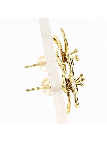 Unbranded PT850 Platinum 18K Yellow Gold Earrings, Total Weight 2.4g, Jewelry (view 2)