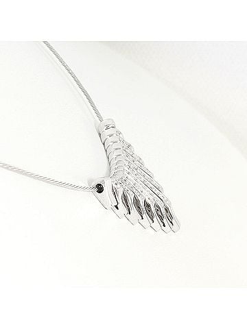 Unbranded 18K (18-karat white gold) necklace with 0.74ct diamond, total weight 17.9g, 39cm length. Jewelry. (view 2)