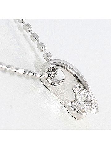 Unbranded 18K (18-karat white gold) necklace with 0.151ct diamond, total weight 1.5g, 39cm length. Jewelry. (view 2)
