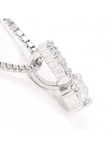 Unbranded PT900 Platinum 18K White Gold Necklace with 0.28ct Diamond and 0.06ct (VS2 clarity, certified), Total Weight 4.5g, 45cm Length, Jewelry (view 2)