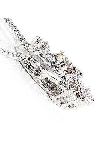 Unbranded 18K (18-karat white gold) necklace with 0.35ct diamond, total weight 4.3g, 38cm length. Jewelry. (view 2)