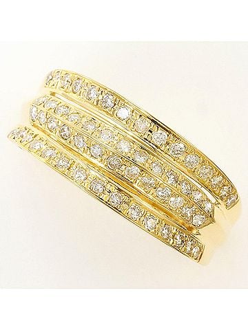 Unbranded 18K (18-karat) Yellow Gold Ring with 0.70 ct Diamond, Total Weight 4.2g, Jewelry (view 1)