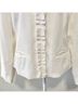 Chico's 100% Polyester Floral Paisley Ivory Blazer Size M - photo 7