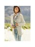 Peruvian Connection 54% Lyocell 46% Linen 100% Cotton Ivory White Blazer Size 16 - photo 10