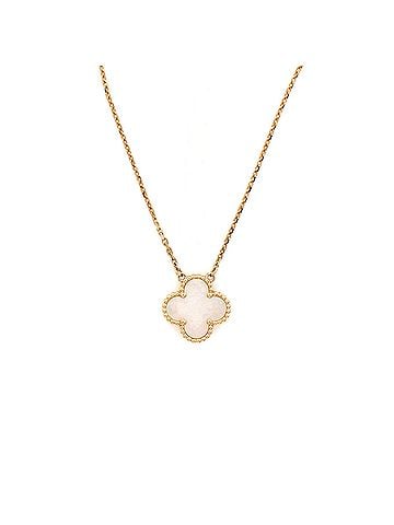 Van Cleef & Arpels Vintage Alhambra Pendant Necklace 18K Yellow Gold and Mother of Pearl (view 1)