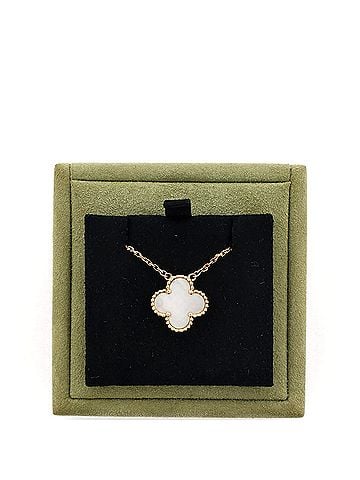Van Cleef & Arpels Vintage Alhambra Pendant Necklace 18K Yellow Gold and Mother of Pearl (view 2)