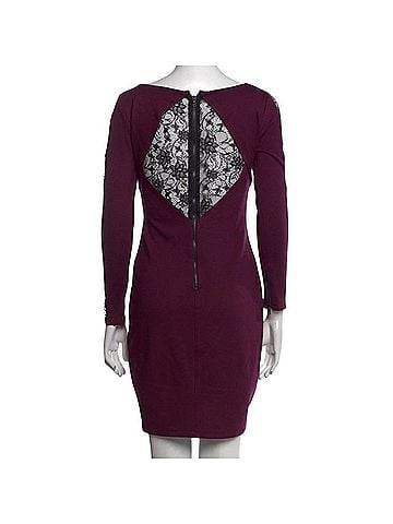 Alice + Olivia Dionne Strong Shoulder Cocktail Dress (view 2)