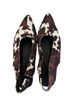 Unlabeled Animal Print Brown White Flats Size 5 1/2 - photo 2