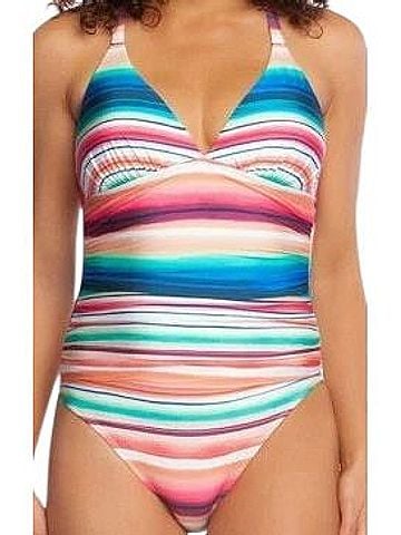 La Blanca solar stripe lace One Piece Swimsuit (view 1)