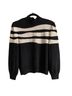 St. John Collection Stripes Black White Pullover Sweater Size S - photo 1