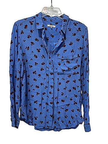 Ganni Long Sleeve Button-Down Shirt (view 1)