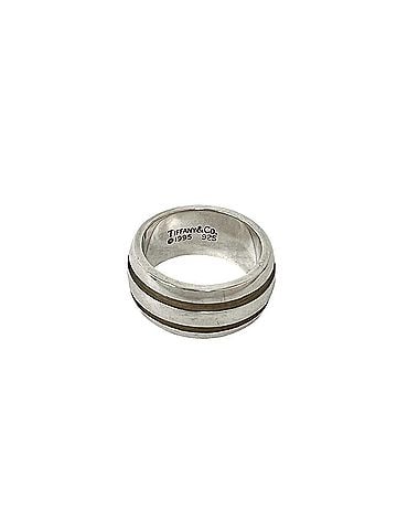 Tiffany & Co. TIFFANY&Co. Tiffany Grooved Double Line Ring, Sterling Silver 925, Accessory, -0512 (view 1)