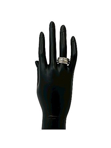 Tiffany & Co. TIFFANY&Co. Tiffany Grooved Double Line Ring, Sterling Silver 925, Accessory, -0512 (view 2)