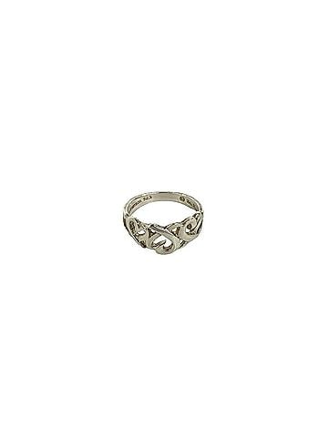 Tiffany & Co. TIFFANY&Co. Tiffany Triple Loving Heart Sterling Silver 925 Ring, Accessory, b0049 (view 1)