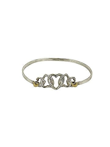 Tiffany & Co. TIFFANY&Co. Tiffany Vintage Triple Heart Combination Bangle, Sterling Silver 925 Bracelet, 61933 (view 1)