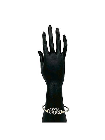 Tiffany & Co. TIFFANY&Co. Tiffany Vintage Triple Heart Combination Bangle, Sterling Silver 925 Bracelet, 61933 (view 2)