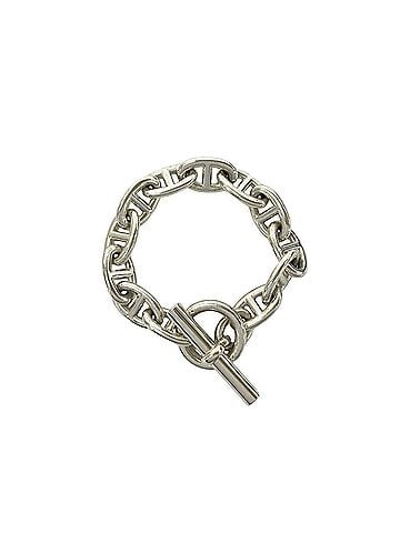 Hermès HERMES Chaine d'Ancre TGM Bracelet, 12 links, Sterling Silver 925, Chain Accessory, Silver, 40514 (view 1)