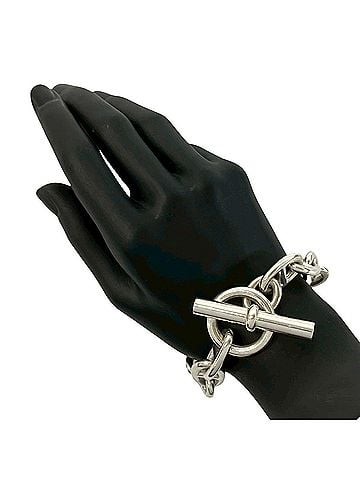 Hermès HERMES Chaine d'Ancre TGM Bracelet, 12 links, Sterling Silver 925, Chain Accessory, Silver, 40514 (view 2)