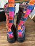 FARM Rio 100% Fabric Print Black Multi Color Boots Size 8 1/2 - photo 12