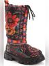 FARM Rio 100% Fabric Print Black Multi Color Boots Size 8 1/2 - photo 13