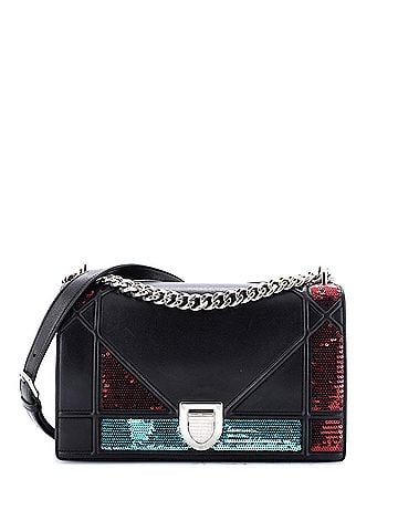 Christian Dior Diorama Flap Bag Sequin Embellished Lambskin Medium (view 1)