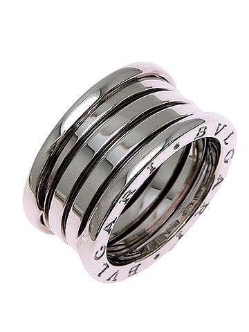 Bvlgari Bvlgari B-zero1 #57 Women's/Men's Ring, 750 White Gold (view 1)