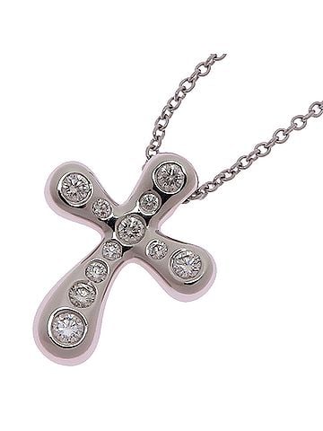 Tiffany & Co. Tiffany & Co. Dots Cross Necklace for Women and Men, Platinum 950 (view 2)