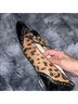 Marchesa Leopard Print Brown Black Flats Size 11 - photo 9