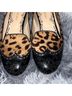 Marchesa Leopard Print Brown Black Flats Size 11 - photo 4