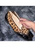 Marchesa Leopard Print Brown Black Flats Size 11 - photo 6