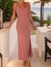 Babaton 100% Polyester Solid Pink Cocktail Dress Size M - photo 4