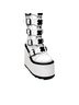 Cyrus 100% Vegan Leather White Black Boots Size 10 - photo 2