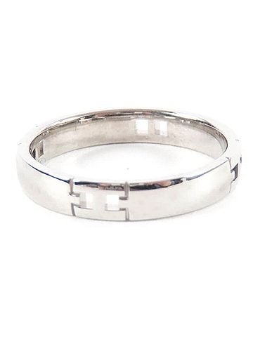 Hermès HERMES Hercules Ring 18K 750 (WG) Men's/Women's Accessory Silver 55 Weight 4.27g (view 1)