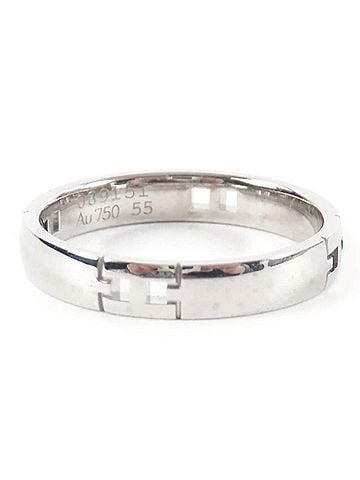 Hermès HERMES Hercules Ring 18K 750 (WG) Men's/Women's Accessory Silver 55 Weight 4.27g (view 2)
