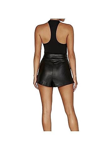 House of Harlow 1960 Faux Leather High Waist Shorts Faux Leather Shorts (view 2)