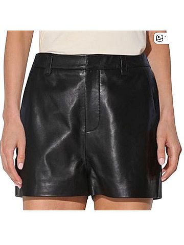 House of Harlow 1960 Faux Leather High Waist Shorts Faux Leather Shorts (view 1)