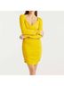 Cinq à Sept Solid Yellow Cocktail Dress Size 4 - photo 5