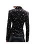 L'Agence Stars Black Silver Blazer Size 2 - photo 2