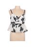 Nanette Lepore 50% Polyamide 50% Polyester 100% Polyester Floral White Black Sleeveless Top Size L - photo 1