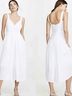 Vince. 100% Polyester Solid White Jumpsuit Size 14 - photo 4