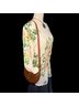 Rose + Olive 100% Polyester Floral Green Ivory Blouse Size 2X - photo 4