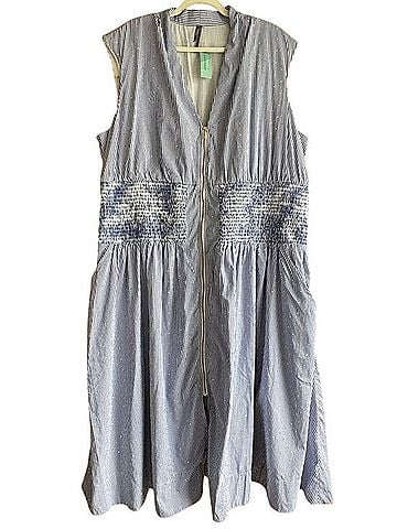 Anthropologie The Tommie Cap-Sleeve Smocked Front-Zip Shirt Dress: Shine Edition Casual Dress (view 1)