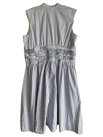 Anthropologie The Tommie Cap-Sleeve Smocked Front-Zip Shirt Dress: Shine Edition Casual Dress (view 2)