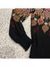 Desigual 100% Viscose Print Black Red Long Sleeve Blouse Size S - photo 5