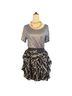 Wet Seal 100% Polyester Print Black Gray Casual Skirt Size S - photo 1