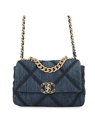 Chanel Chanel Chain Shoulder Bag CHANEL19 Coco Mark Denim AS1160 2-way 19 Handbag Women's CHANEL (view 1)